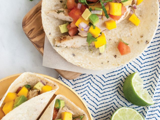 Grilled Chicken Tacos with Mango Salsa