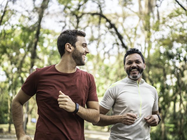Friends running together